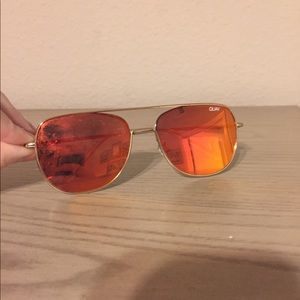 quay reflective orange sunglasses